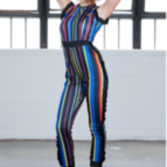 Colorful Ruffled Mesh Sleeves Jumper - Picture 3 of 5